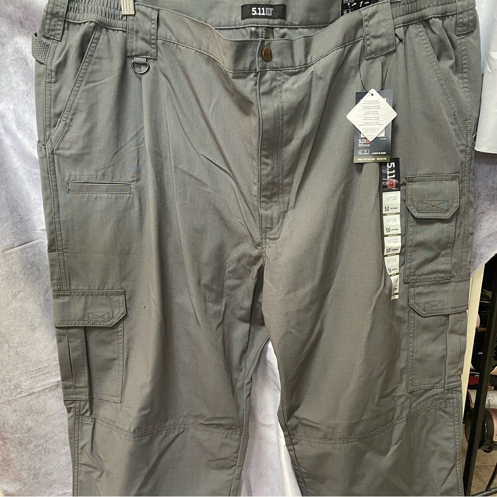 NWT 511 Tactical Men's Gray Cargo Pants  Size 50  unhemmed